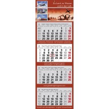 Wandkalender Classic 4, 7-sprachig-schwarz /880_ rot